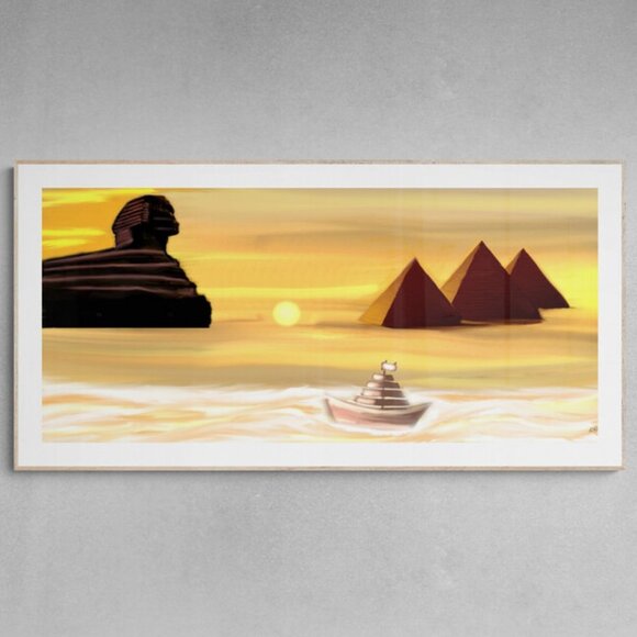 Egypt Sphinx | Kids Art | Modern Wall Art Decor | Minimalist Digital Prints - Picture 1 of 5